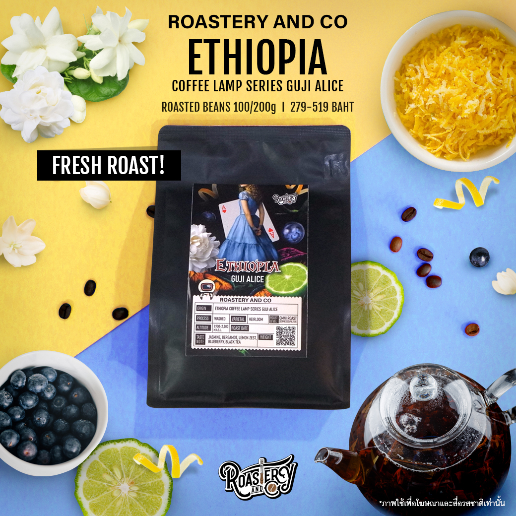 Roastery and Co ETHIOPIA Coffee Lamp Series Guji Alice I เมล็ดกาแฟคั่ว Omni-Roast 100 - 200 กรัม