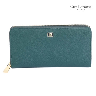 Guy Laroche กระเป๋าสตางค์ใบยาวซิปรอบ รุ่น AGP0183 - สีเขียว