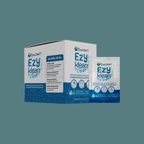 bioCRAFT Ezy Klean จุลินทรีย์ ช่วยกำจัดกลิ่นในห้องน้ำ (12 ซอง) แก้ปัญหาห้องน้ำเหม็น กดไม่ลง ท่อตัน