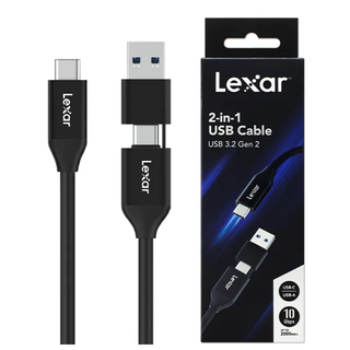 Lexar 2-in-1 USB 3.2 Gen 2 Type-C Cable