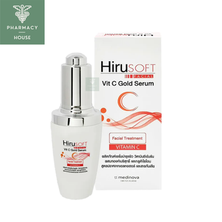 Hirusoft Vit C Gold Serum 30 ml. ฮีรูซอฟท์ เซรั่มวิตามินซีเข้มข้น