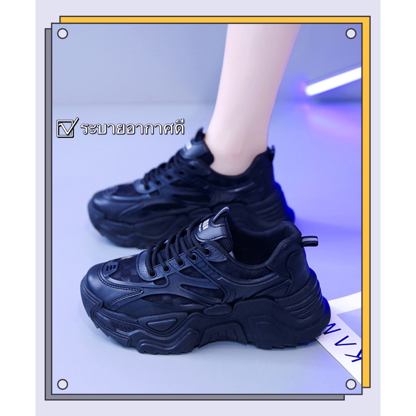 NeW!🎺Mavis (รุ่นใหม่มาแรง) รองเท้าผ้าใบผู้หญิง เสริมส้น 5ซม.NO.M81พร้อมส่ง