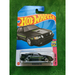 Hotwheels 84 MUSTANG SVO สีดำ