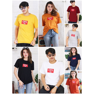 เสื้อยืดแขนสั้นปัก cps1980 ทรงตรง มี5สี SML XL ผ้าคอตตอน