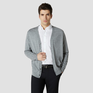 SUIT SELECT Wool Cardigan (Gray)