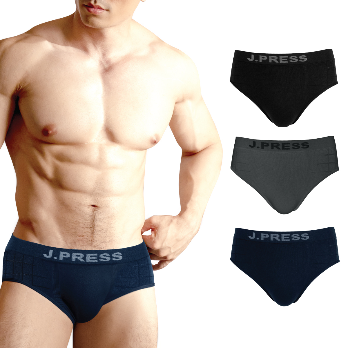 J.Press กางเกงในชาย เจเพรส Seamless รุ่น 8118 บรรจุ 1 ตัว/แพ็ค (มีให้เลือก 3 สี)