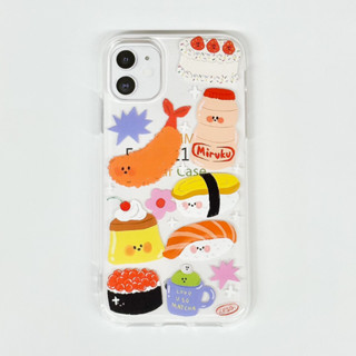 เคสไอโฟนลายใหม่ XR/11/12/13/14Pro/14Pro max ร้าน I Found Something Good ลายซูชิ, วาดยุกยิก, ลายหน้ายิ้ม