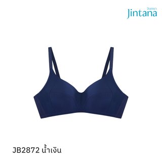 Jintana เสื้อชั้นใน (ไม่เสริมโครง) Wireless Fit รุ่น Cross Over รหัส JB2872 กรม