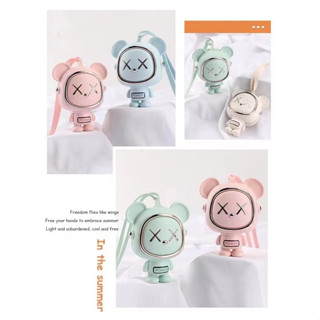 พัดลม Macaron Leafless Neck Fan Bladeless 360 ํ USB พัดลมไร้ใบพัด ขนาดเล็ก พัดลมคล้องคอ พัดลมมินิพกพา พัดลมพกพา