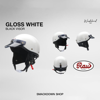 NEW ITEM !! RAW HELMET ( สินค้าพร้อมส่ง ) หมวกกันน็อคทรงครึ่งใบแบรนด์ RAW หลังจากที่หมวกกันน็อค