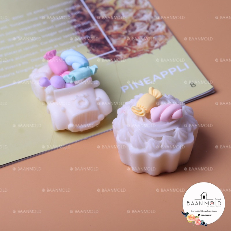 (พร้อมส่ง) แม่พิมพ์ซิลิโคนสามมิติ พิมพ์ช็อคโกแลต วุ้น เทียนหอม แม่พิมพ์ลูกอม ทอฟฟี่ มาชเมโลว 6 ช่อง รูปที่ 3