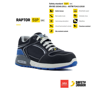 [ลิขสิทธิ์แท้] SAFETY JOGGER - RAPTOR รองเท้าเซฟตี้ หัวคอมโพสิท คุณภาพสูง มาตรฐานสากล รองเท้านิรภัย