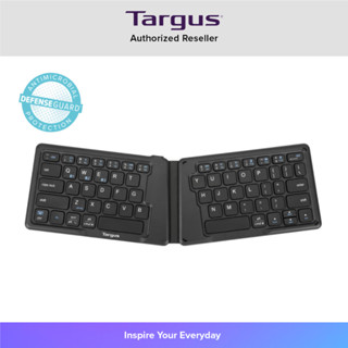 Targus AKF003 Ergonomic Foldable Bluetooth Keyboard คีย์บอร์ดไร้สาย เชื่อมต่อได้หลายอุปกรณ์ มี Anti-microbial