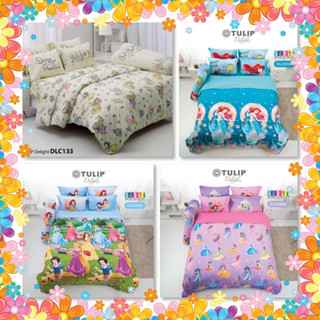 Tulip Delight ผ้าปูที่นอน + ผ้านวม Disney Princess ชุดเครื่องนอน Bed Set DLC ผ้าปู ผ้าปูเตียง นวม ผ้าห่ม DLD เจ้าหญิง