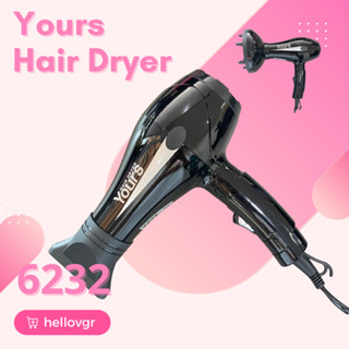 ไดร์เป่าผม Yours Hair Dryer  1000W รุ่น 6232 สินค้าพร้อมส่ง