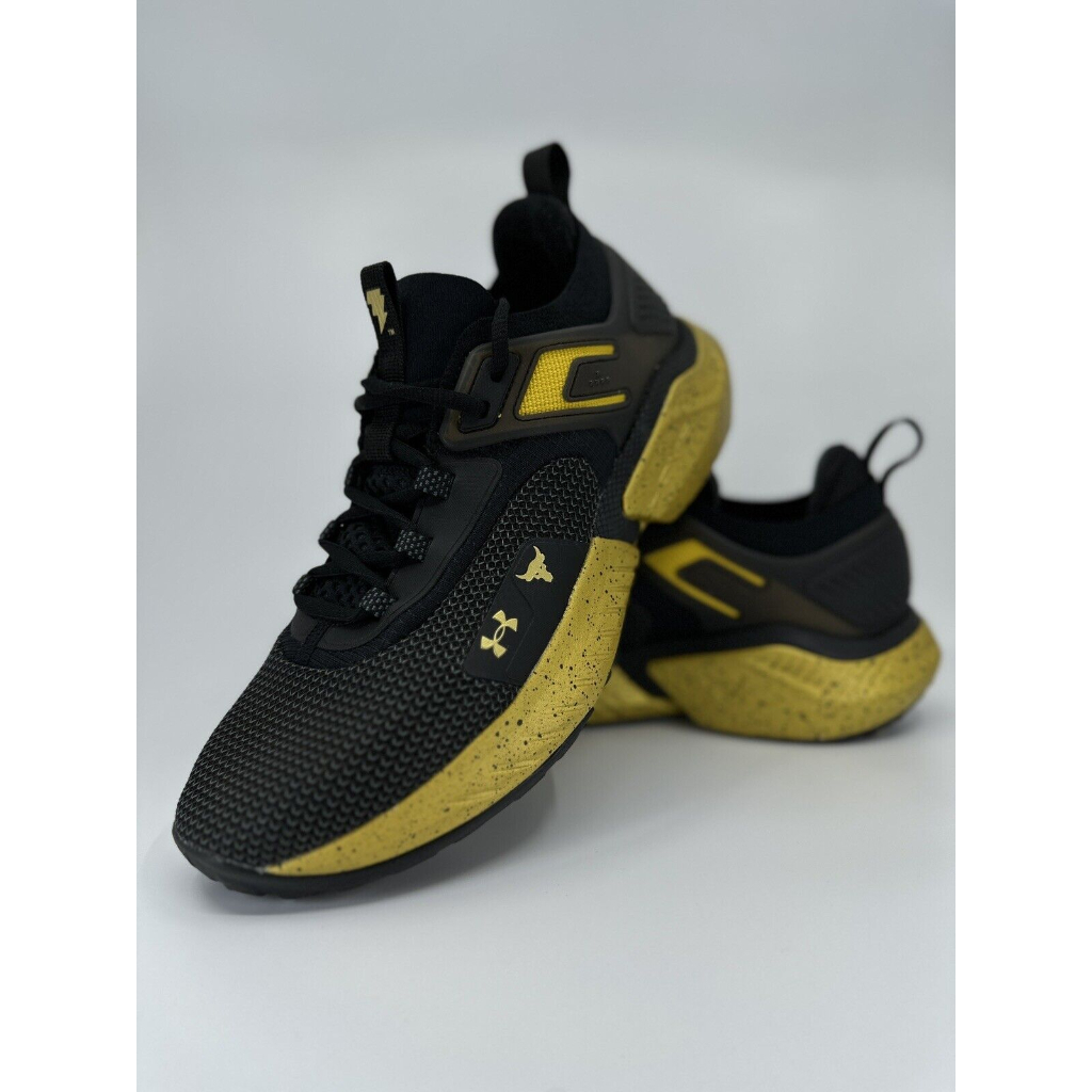 รองเท้ากีฬา Under Armour Project Rock 5 Black Adam Sneakers Shoes M 9.5 W 11 DC