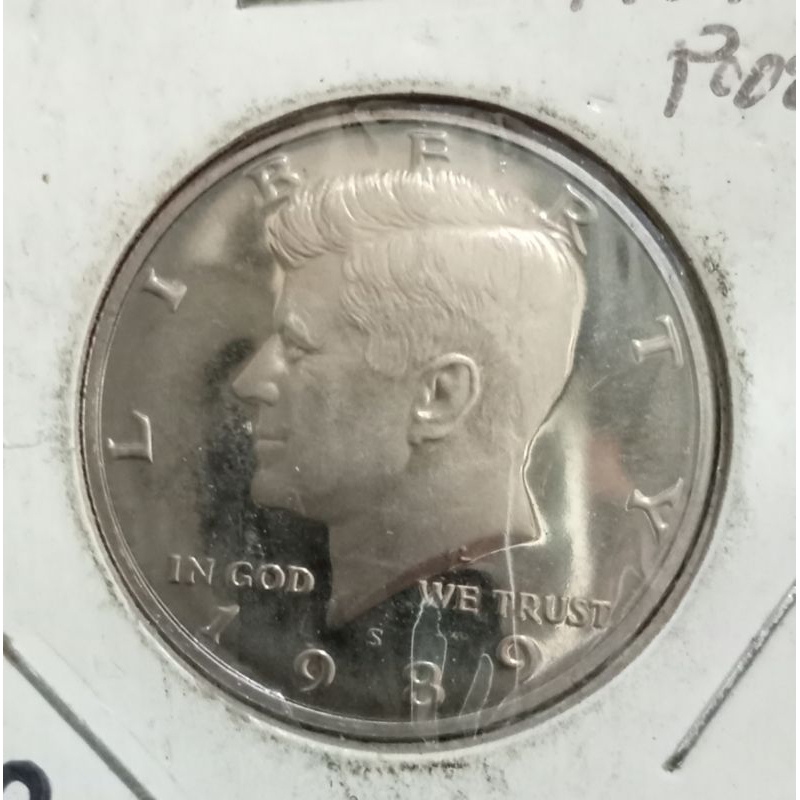 เหรียญอเมริกา Half Dollar 1989S Proof Coin