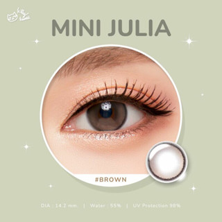 Kitty kawaii mini julia brown (มินิ) dia 14.2 คอนเเทคเลนส์ ค่าอมน้ำ 55%