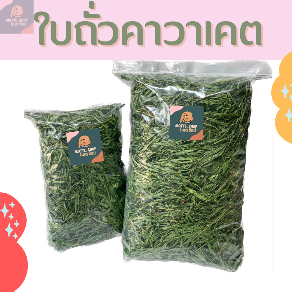 ใบถั่วคาวาเคต หญ้าถั่วคาวาเคต 200/500g อบแห้งพรีเมี่ยม เหมาะสำหรับสัตว์ฟันแทะ กระต่าย แพรี่ด็อก แกสบี้