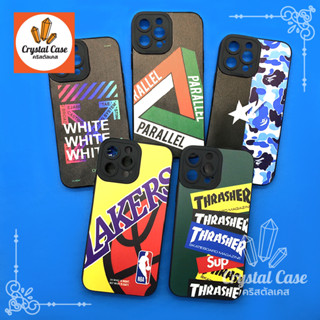 7+ 11 12 13promax 14promax เคสมือถือนิ่ม TPU กันเลนส์กล้องนูนลายเท่