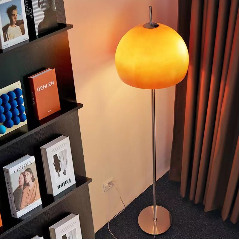 โคมไฟตั้งพื้น โคมไฟตั้งโต๊ะรูปเห็ด Bauhaus ห้องนั่งเล่น โคมไฟตั้งพื้นกระจกย้อนยุค