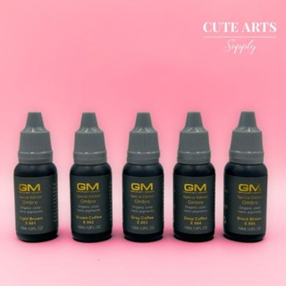 ใหม่ สี GM สีสำหรับสักคิ้ว สีออแกนิค สูตรน้ำ 5เฉดสี