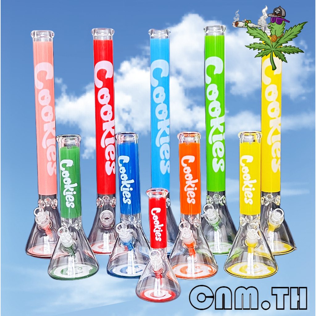 พร้อมส่งจากไทย บ้องแก้วใหญ่35-60CM แกะสลักลายใบไม้บินอย่างดี หลอดวิทยาศาสตร์ โจ๋ข้อต่อ14MM