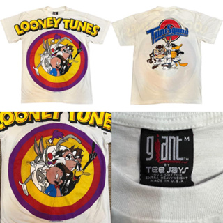 เสื้อยืดการ์ตูน ลูนีย์ทูนส์การ์ตูนส์ (Looney Tunes Cartoons) สีขาว M/L/XL