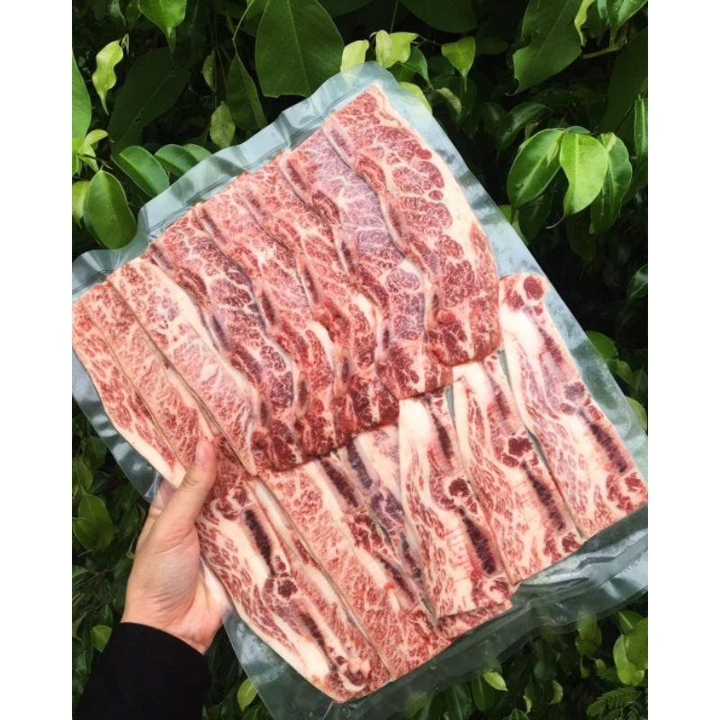 Short rib ซี่โครงเนื้อโคขุนสไลด์แพค 500g.