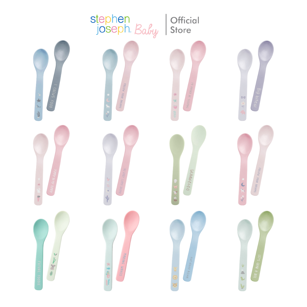 Stephen Joseph Baby ช้อนซิลิโคนจากอเมริกา ช้อนเด็ก ซิลิโคนฟู้ดเกรด BPA Free หนานุ่ม ทนความร้อนสูง