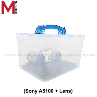 M KITCHEN 5051x2 แพ็คคู่ !! กล่องกล้องสูญญากาศ Superlock 8400ml-พลาสติกสีขุ่น (B2)