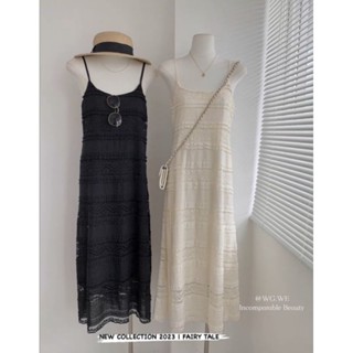 LACE MAXI DRESS เดรสสายเดี่ยวผ้าลูกไม้ งานมีซับในอย่างดี งานป้ายWGWE ใส่สวยดูเเพง ห้ามพลาดคะ ft