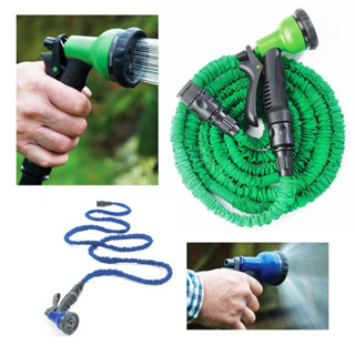 สายยาง Garden hose expandable ขนาด 50FT สายยางรดน้ำ สายยางล้างรถ สายยยางยึดหดได้ สายน้ำแรงดัน สีเขียว T1430