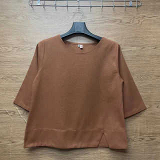 เสื้อคอกลมแขนสามส่วน เสื้อลินินผสมฝ้าย100% เนื้อผ้าแน่น ไม่ยืดไม่ย้วย สวยทันสมัย สีสันสดใส สินค้าพร้อมส่ง มีไซส์ 38-50