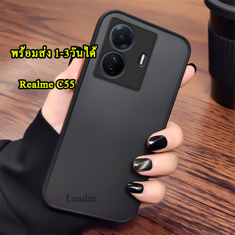 สำหรับ Realme15 Note70 C30S C35 C55 C33 C12 C15 C25 C21 C21Y Narzo50i C20 C11 2021 C17เคสกันกล้อง ผิด้าน ขอบนิ่ม 025