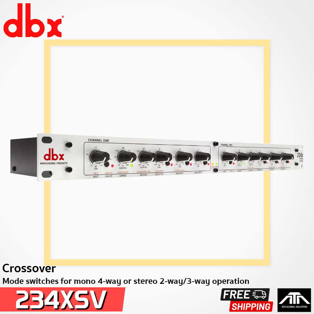 แท้มหาจักร DBX 234XSV เครื่องแยกสัญญาณเสียง ครอสโอเวอร์ 2/3 ทาง แบบ สเตอริโอ และ 4 ทาง แบบ โมโน DBX 