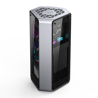 JONSPLUS BO102 Silver Vertical Triangle Aluminum ITX Case