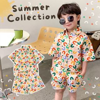 [พร้่อมส่งในไทย] ชุดเซต Summer Collection เสื้อผ้าเด็กผู้ชาย ขาสั้น แขนสั้น ชุดไปทะเล