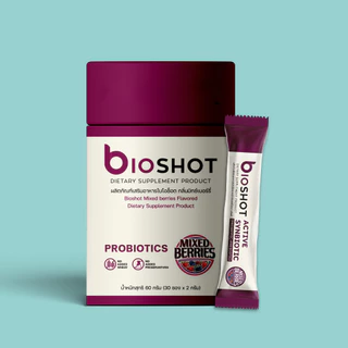 bioCRAFT bioSHOT รสมิกซ์เบอร์รี่(30 ซอง) โพรไบโอติกปรับสมดุลลำไส้ชนิดผง โพรไบโอติก กรอกปาก