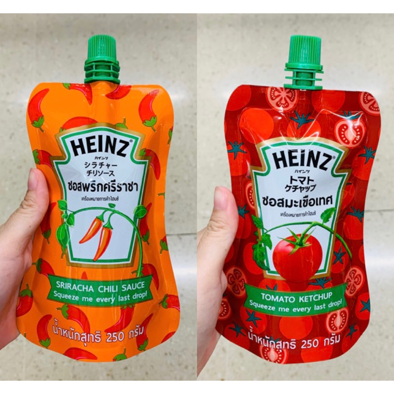 ซอสพริกศรีราชา / ซอสมะเขือเทศ ตรา ไฮนซ์ Heinz ขนาด 250g Sriracha Chilli sauce Tomato Ketchup sauce d