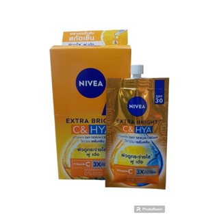 NIVEA นีเวีย เอ็กซ์ตร้าไบร์ท ซีแอนด์ไฮยา วิตามินเดย์เซรั่ม-ครีมซอง 7มล.