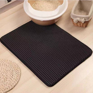 แผ่นดักทรายแมว Cat Litter Mat แผ่นดักทรายแมว สามารถนำทรายกลับมาใช้ไหม่ได้ Cat litter Pad แผ่นดักทราย เสื่อแมว แผ่นดักทราย Eva สองชั้น กันน้ํา กันลื่น สําหรับแมว