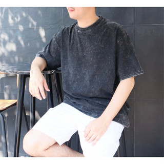 เสื้อฟอกสีดำ Jasper Stone Wash