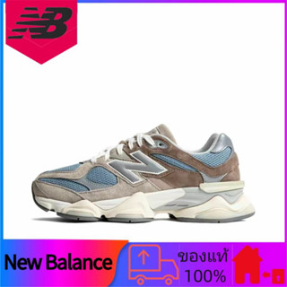 ของแท้ 100% New Balance NB 9060 สวมใส่สบายทนต่อแรงกระแทกระบายอากาศได้ต่ำรองเท้ากีฬาลำลอง unisex สีน้ำตาลสีน้ำเงิน