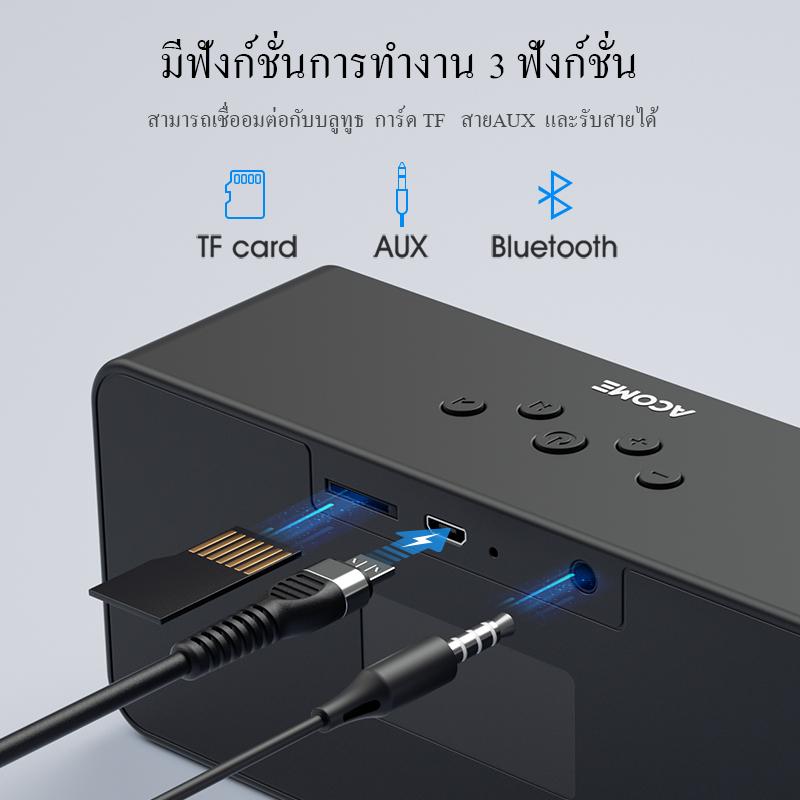 [สินค้าขายดี] VIVAN รุ่น A16 ลำโพง ลำโพงบลูทูธ Bluetooh Speaker บลูทูธ 5.2 รองรับ AUX/TF Card/TWS