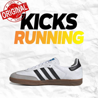 adidas originals Samba Vegan White and black style Running shoes ของแท้ 100 %