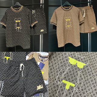 ชุดเซท Louis Vuitton 🏷️ เสื้อยืด + กางเกงขาสั้น 🩳 Hiend 1:1 ผ้า cotton