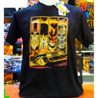 เสื้อ ลาย Ghost rider ลิขสิทธิ์แท้ สีดำ (MVX-056)