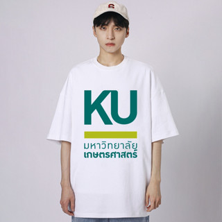 เสื้อมหาวิทยาลัยเกษตรศาสตร์ เสื้อยืด oversize ชาย ผ้าคอตตอน แขนสั้น ผู้หญิง เสื้อยืดคอกลม เสื้อยืดโลโก้มหาวิทยาลัย