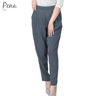 Pena house กางเกงขายาวทรง Peg Top 6 ส่วน สีพื้น เอวยางยืด NEW-PSPL002